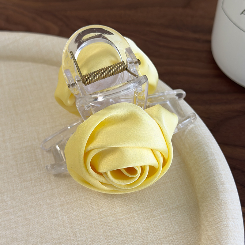 Pinza para el Cabello de Rosa Amarilla 3D