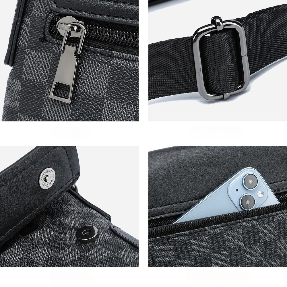 Borsa a tracolla uomo a quadri