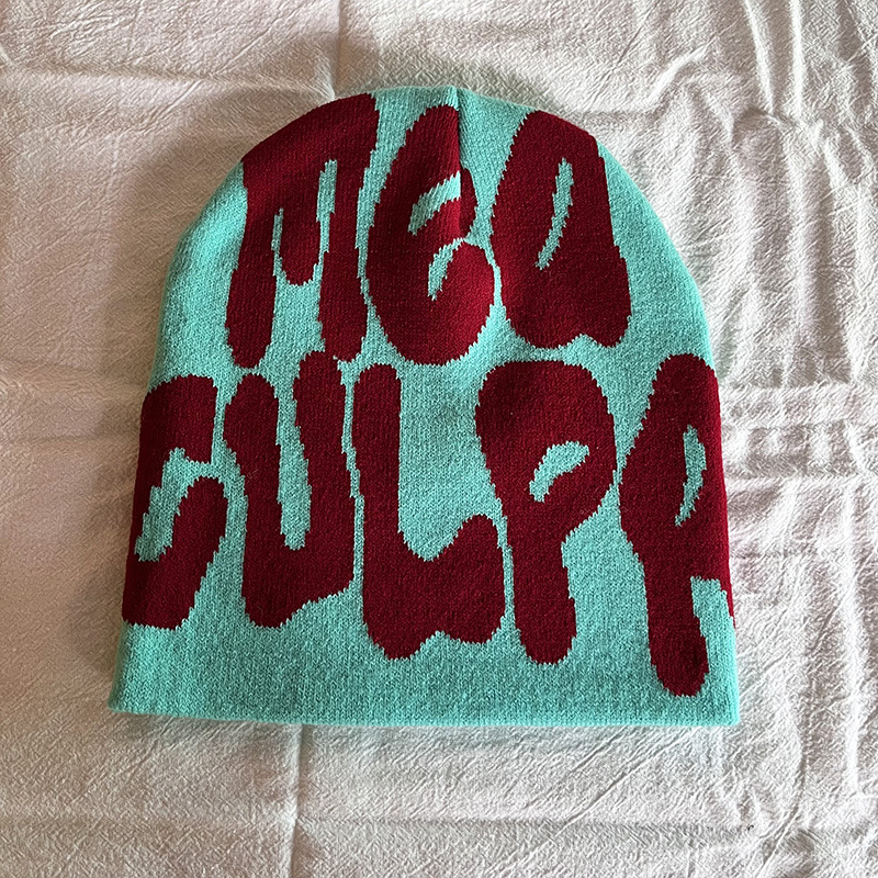 Jacquard Πλεκτό Κασκέτο με Εκτύπωση Αλφαβήτου