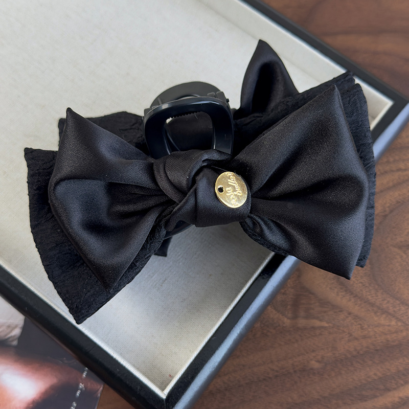 Agrafă de Păr cu Aplică Dublă din Satin