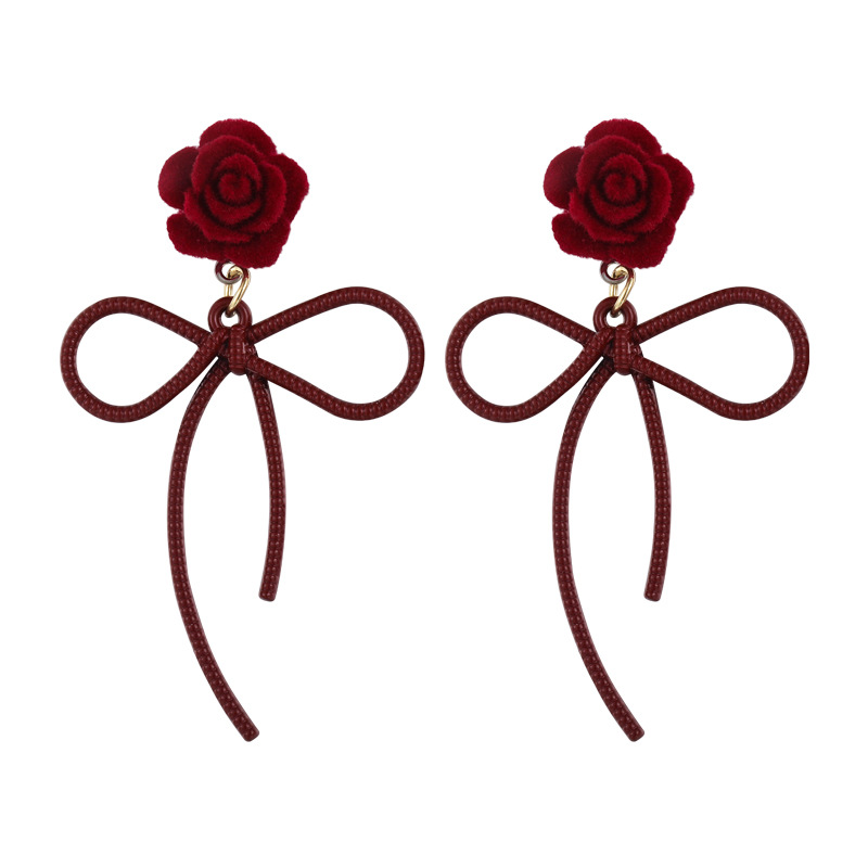 Rose Bow Earrings