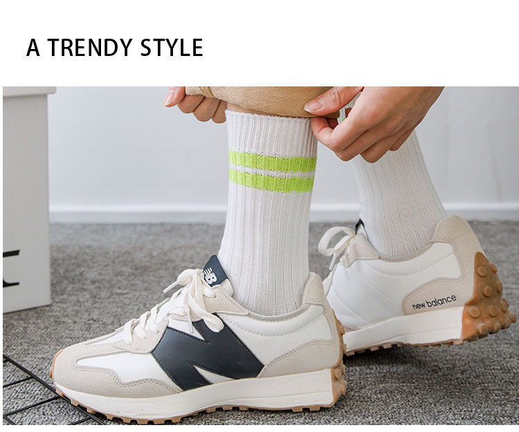 Meias Altas de Algodão Listradas