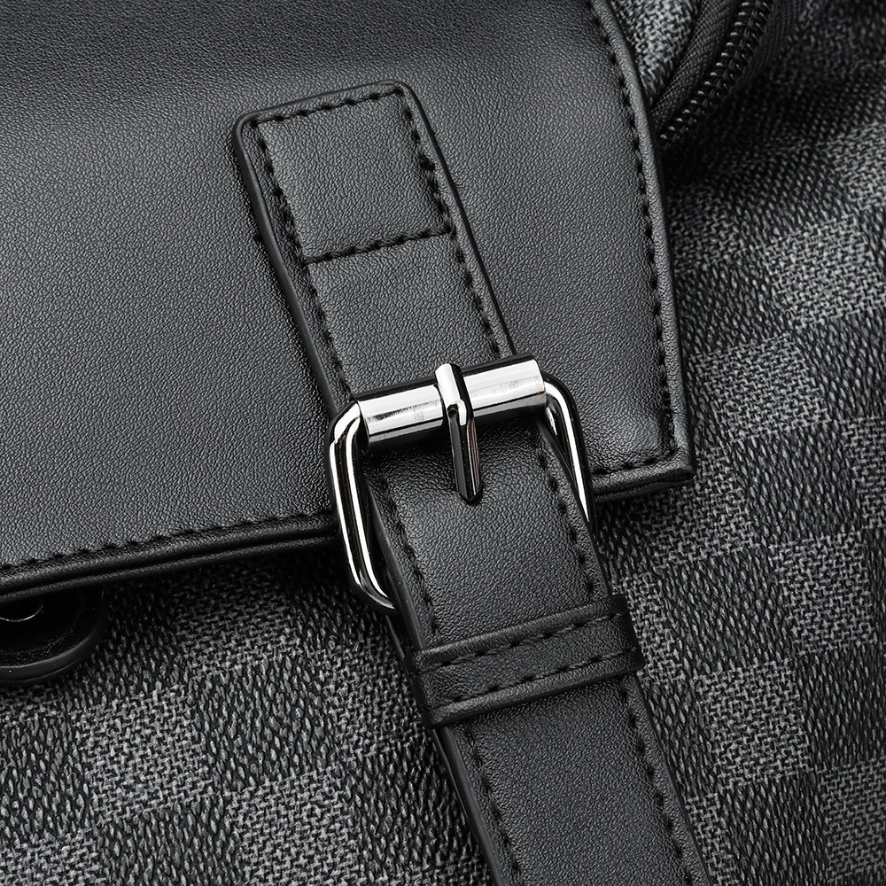 남성 체크 노트북 백팩