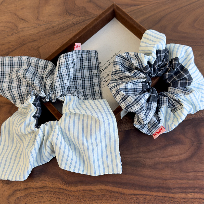 カラーブロック プラッド スクランチー