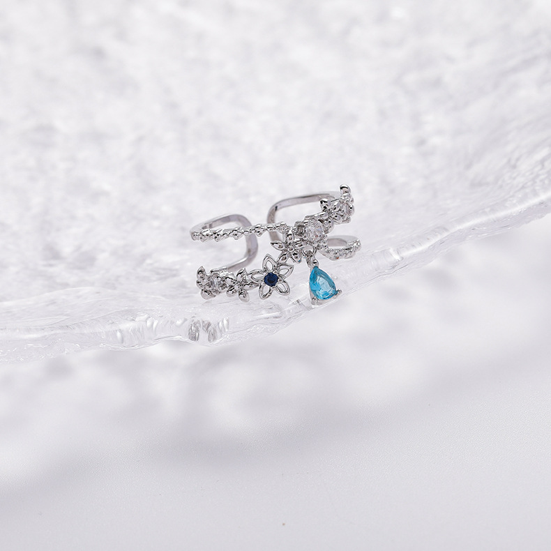 Floral Heart Open Ring