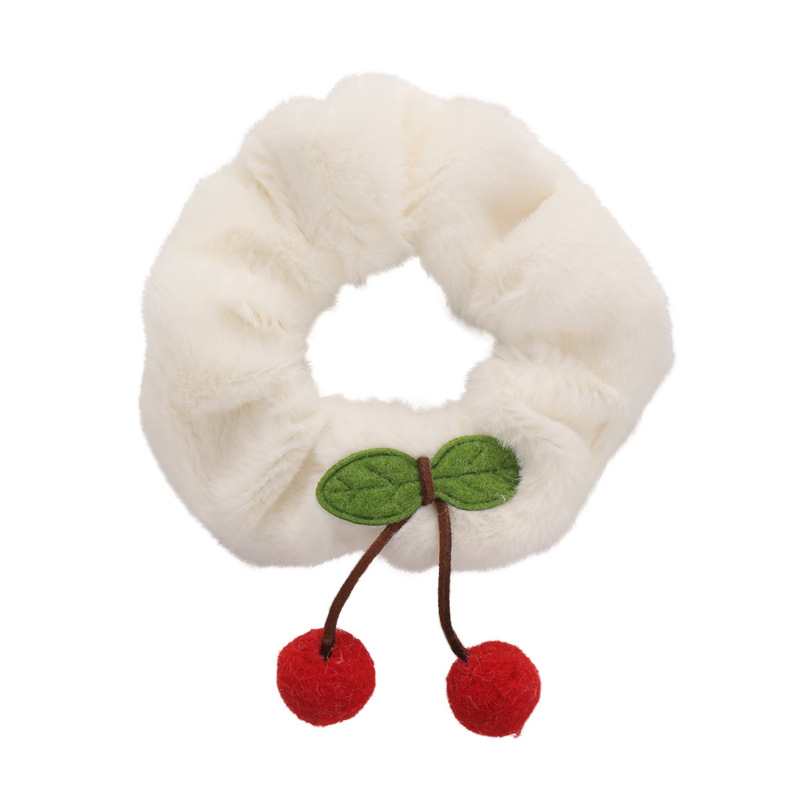 Plush Cherry Scrunchies
