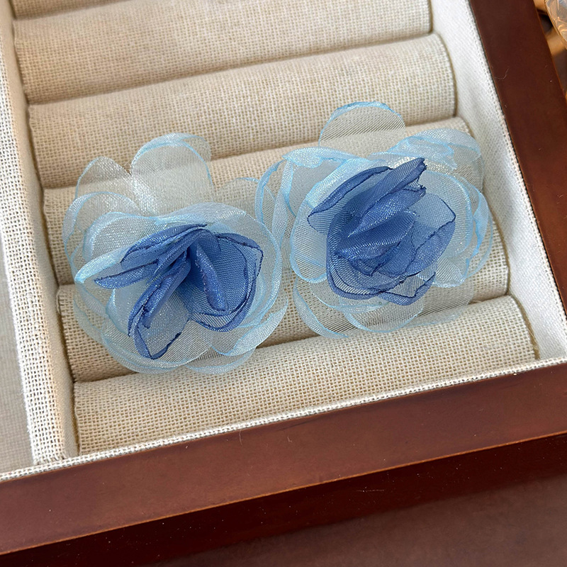 메쉬 플라워 이어링