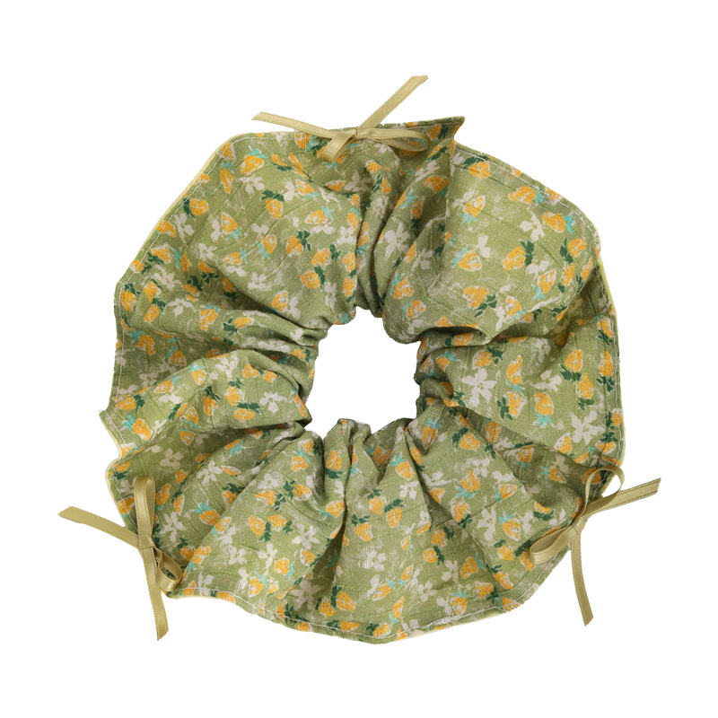 Wintageowe Zielone Kwiatowe Opaski