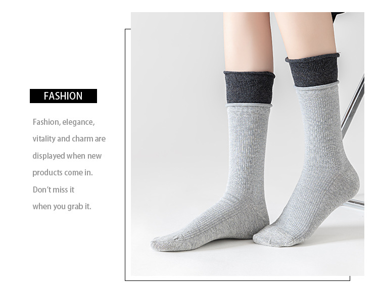 Meias Meia Cano Color-Block