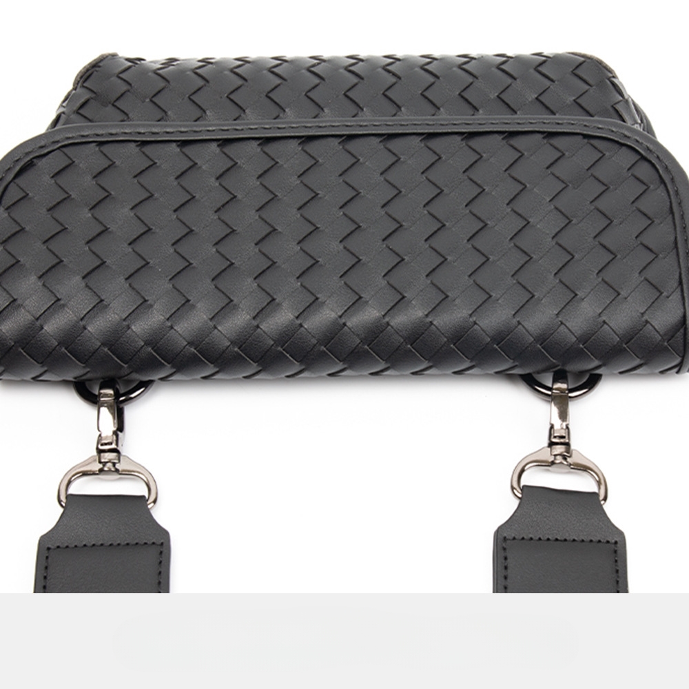 Hand-Woven Leather Crossbody Bag