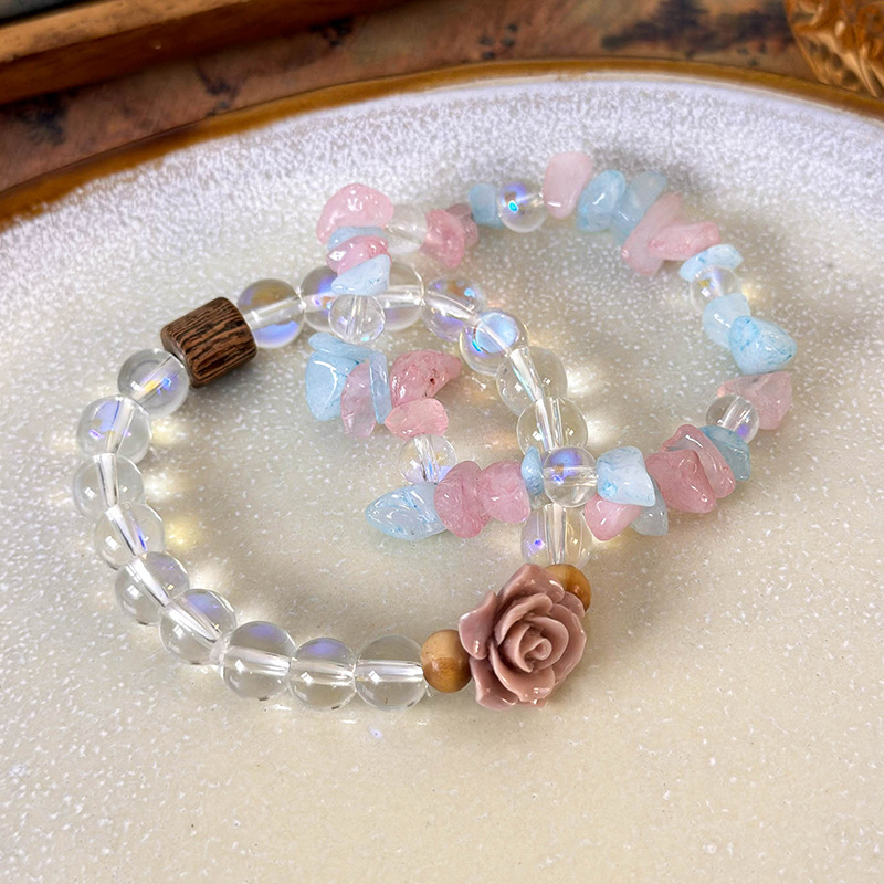 Браслет з намистом Рожевий Туман