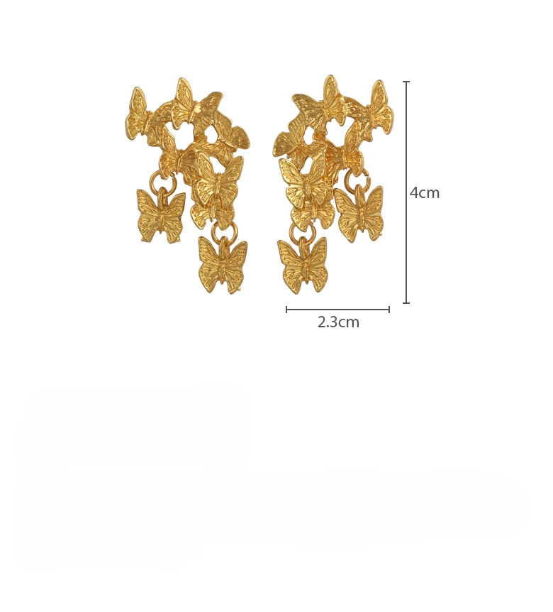 Anting Kupu-Kupu Emas