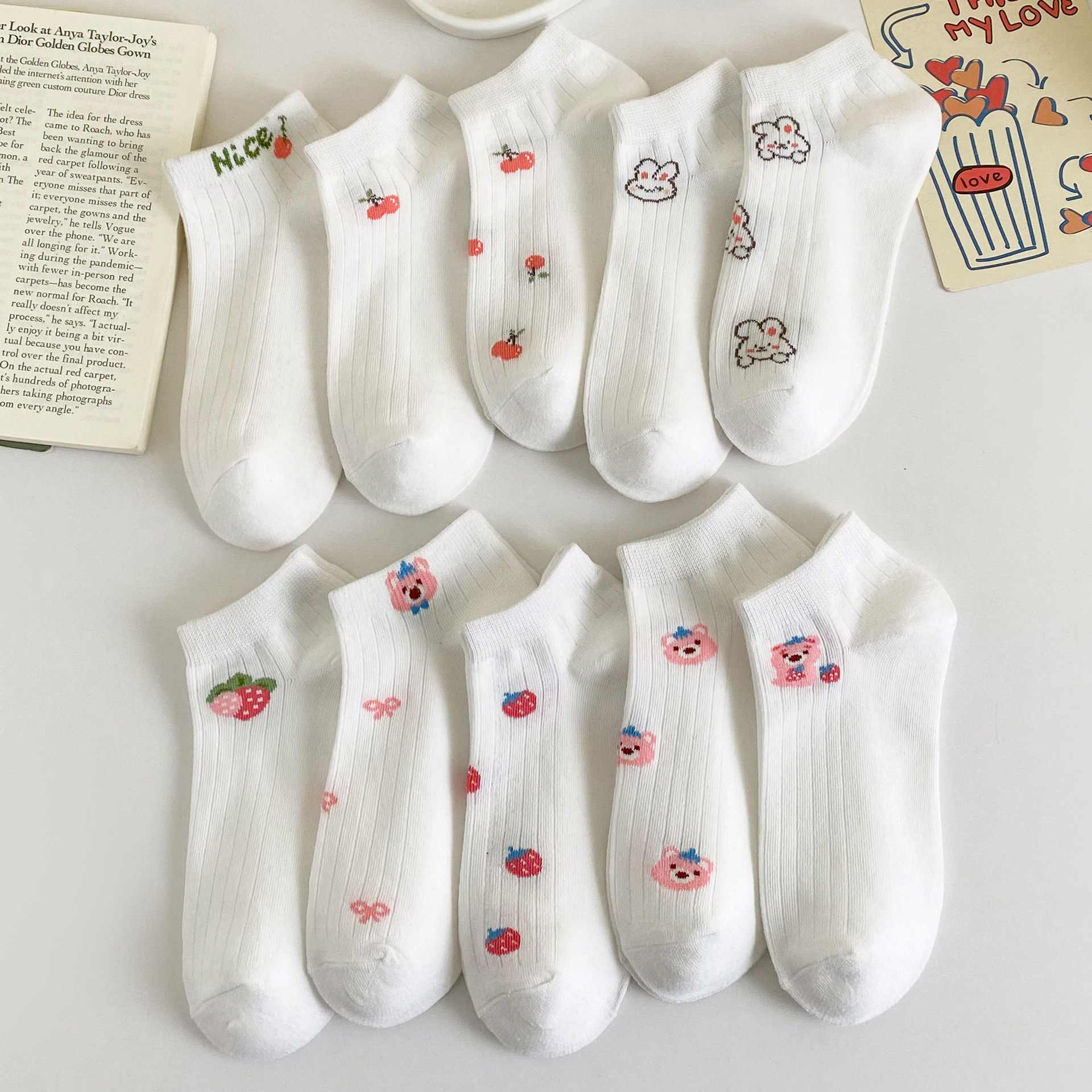 Жіночі бавовняні носки-невидимки