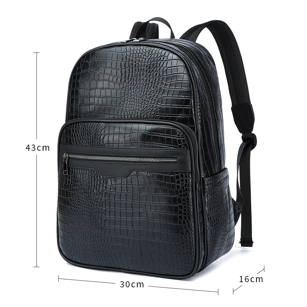 Чоловічий рюкзак у стилі шкіри з шаховою клітинкою