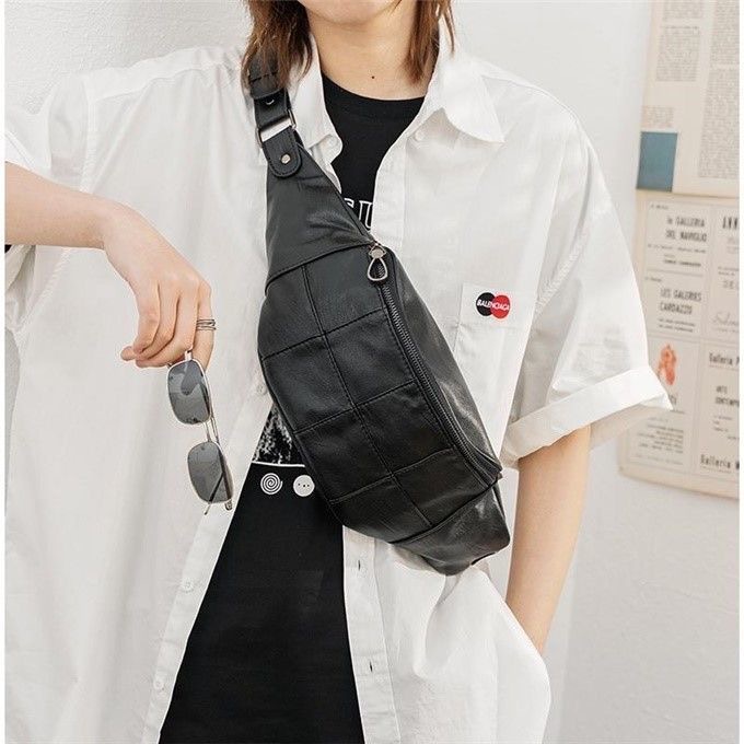 Herrurban minimalistisk axelremsväska