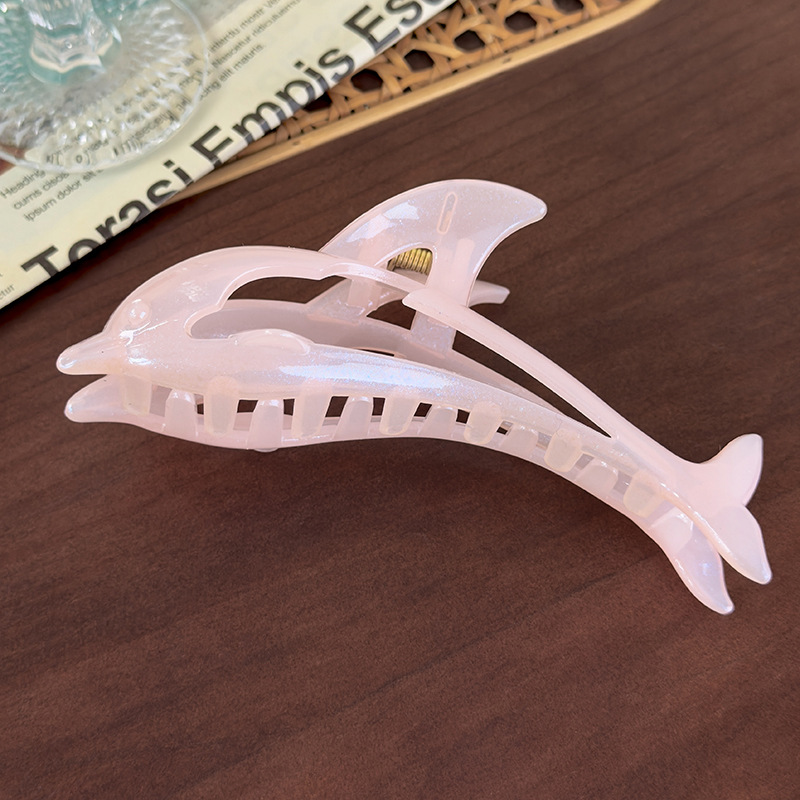 Dolphin Shell Hair Claw Clip