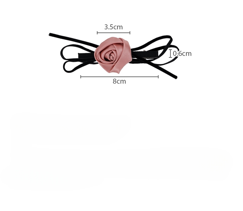 Francuska Wintage Spinka do Włosów z Różą i Kokardą