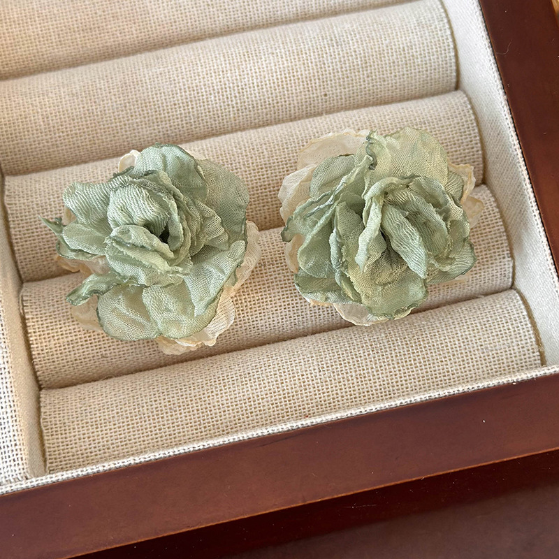 메쉬 플라워 이어링