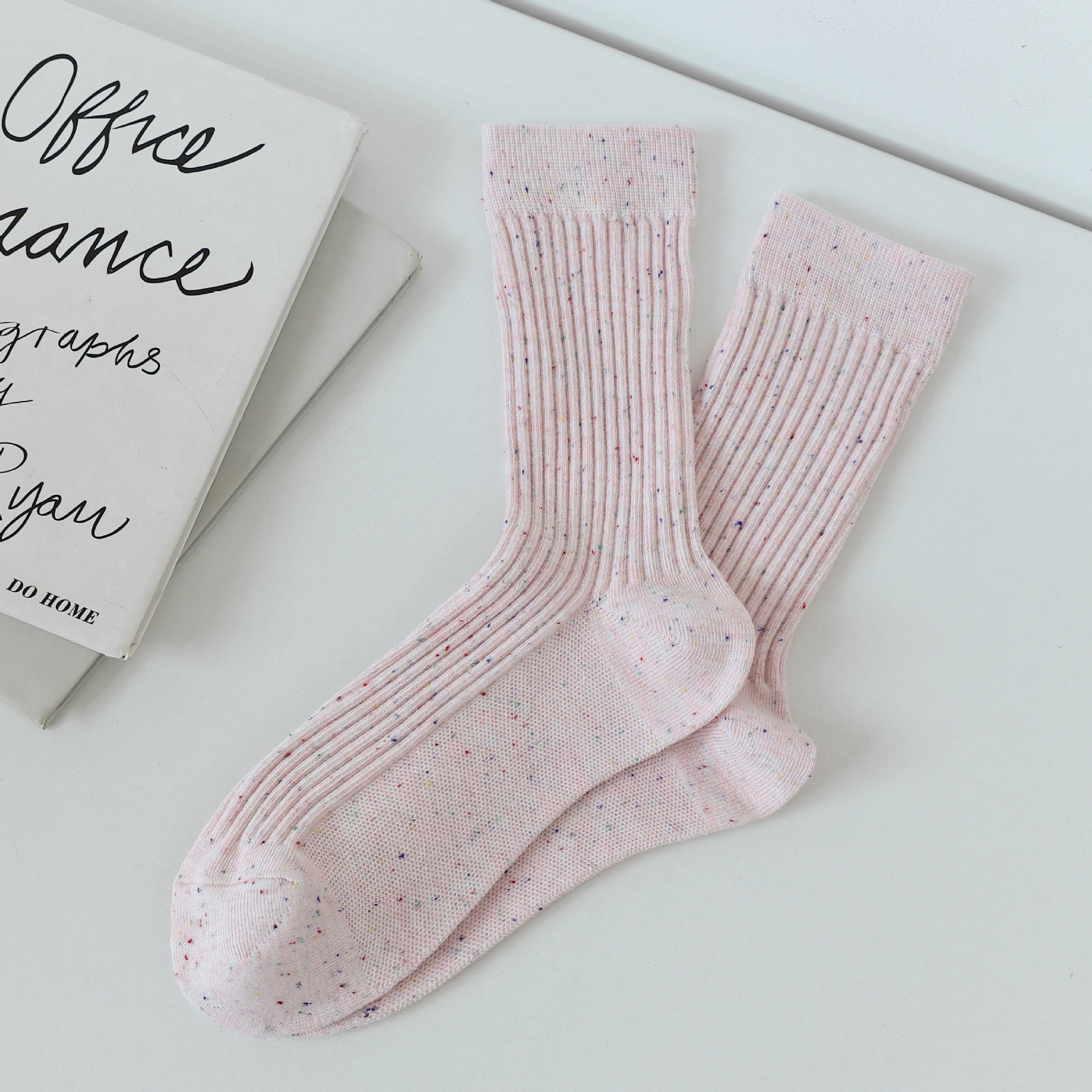 Meias Mid-Crew de Algodão para Mulher