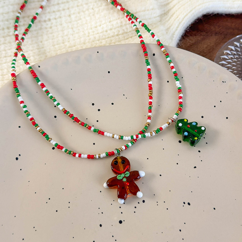 Різдвяне Намисто з Бісеру та Мультяшними Підвісками