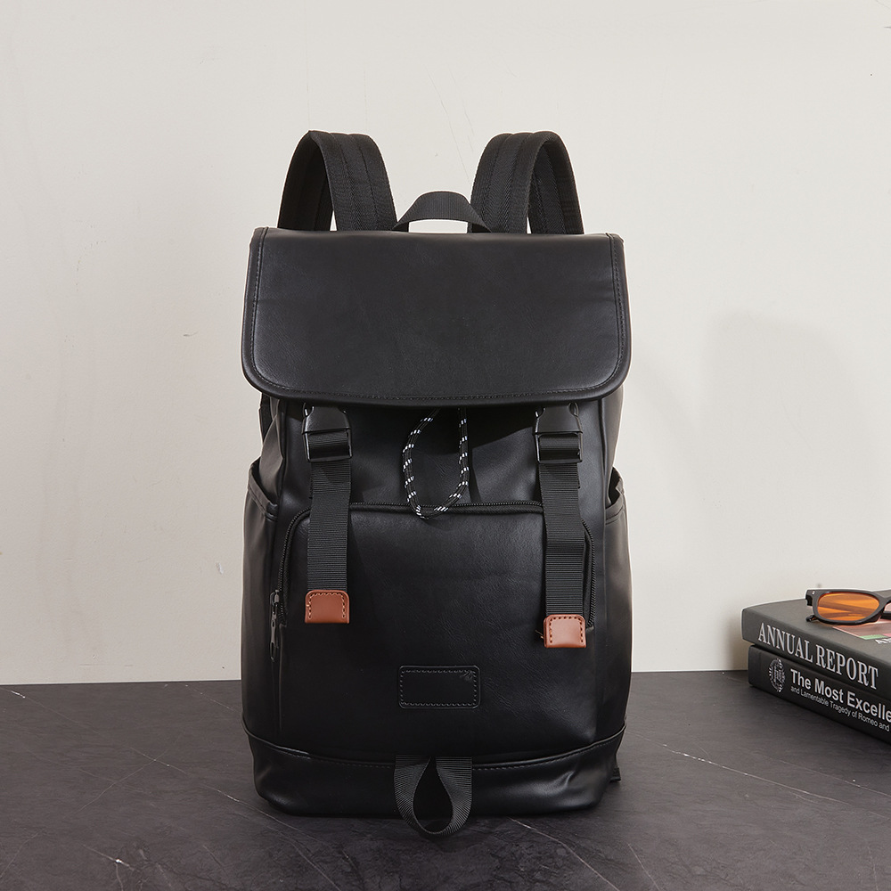 컬러 블록 대용량 노트북 백팩