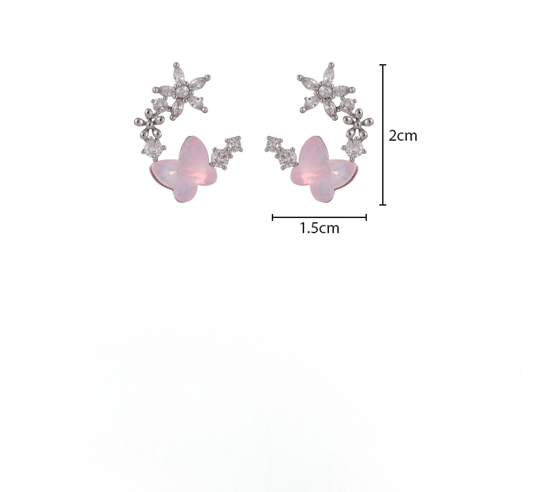 Boucles d'Oreille Papillon Florales