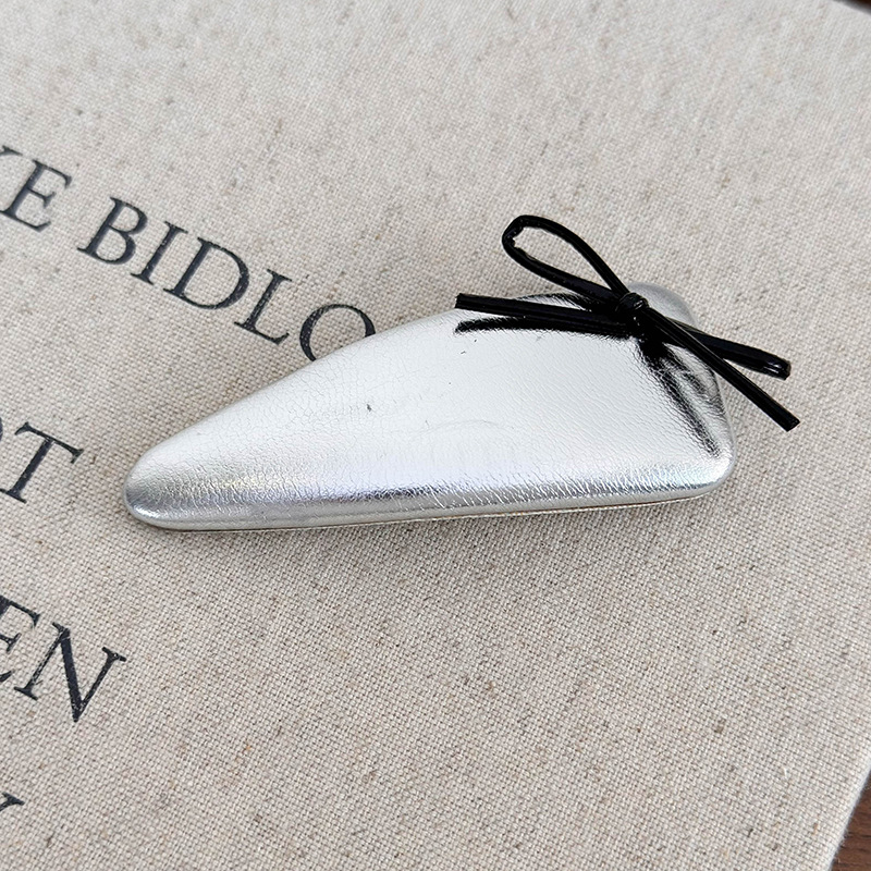 Bandeau Cuir Noeud Argenté