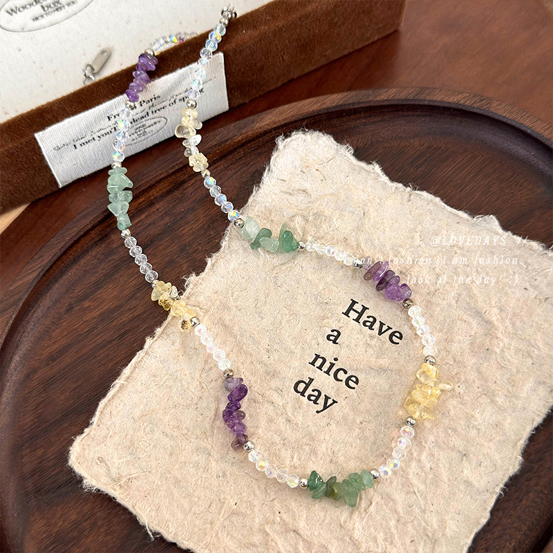 Collana di Perline in Vetro Frantumato