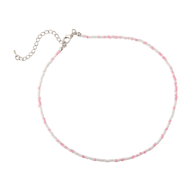 파스텔 컬러 비즈 펄 레이어드 네크리스