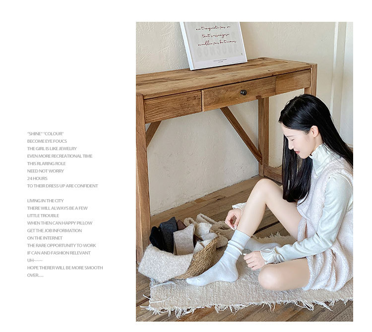 Vlněné pruhované ponožky