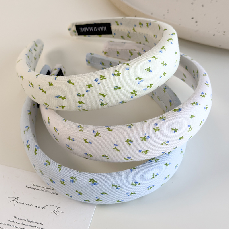 Diadema Floral Azul para Mujer