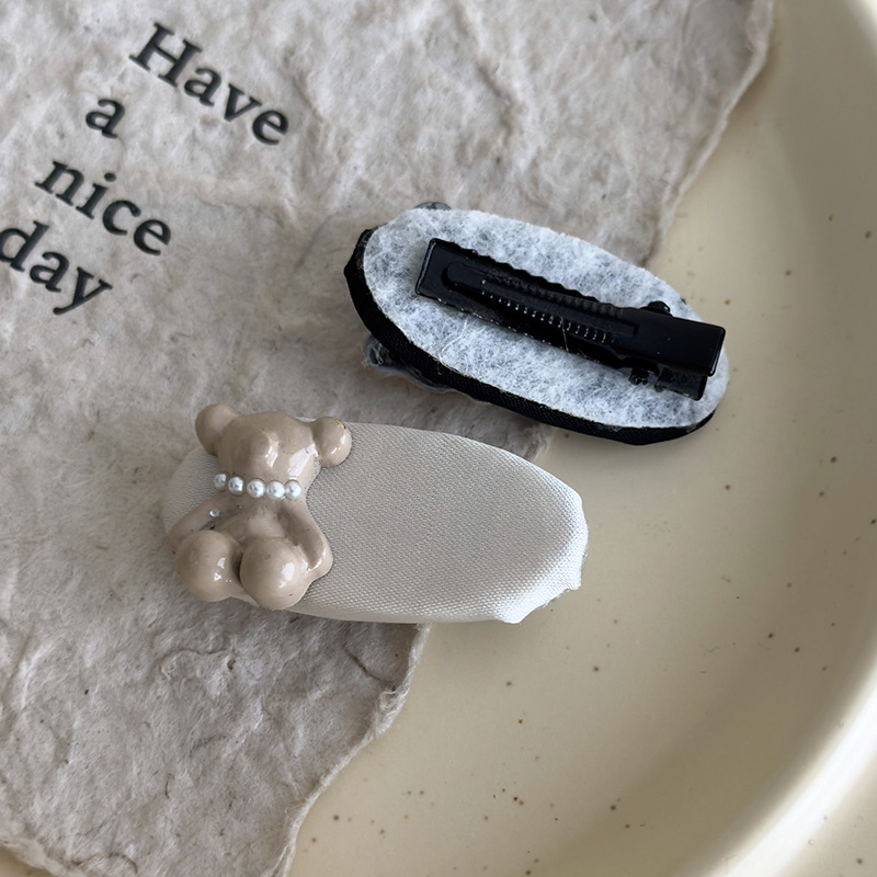 3D Oval Κλιπ Μαλλιών Αρκούδα