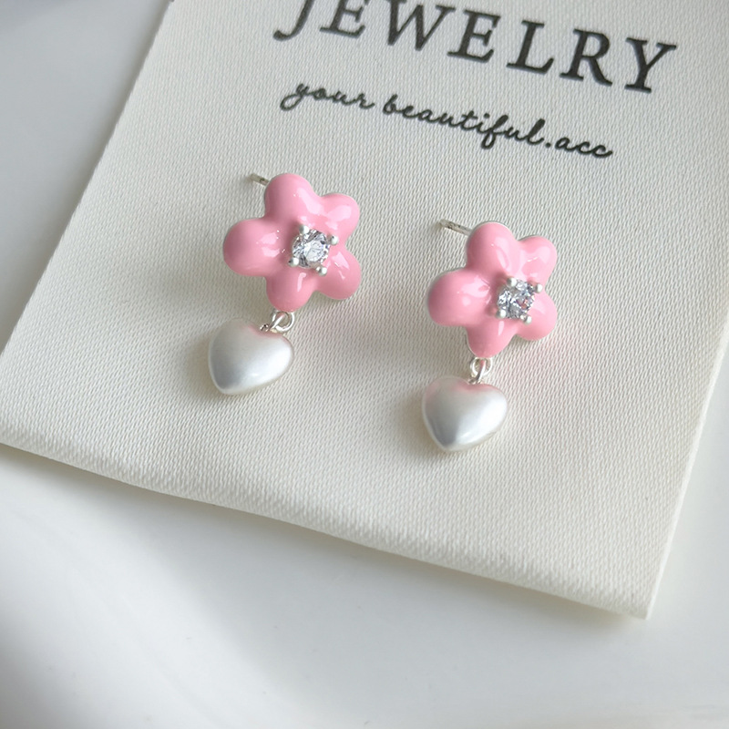 Сережки Серце Квітка