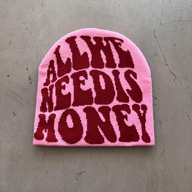 레터 디자인 자카드 비니