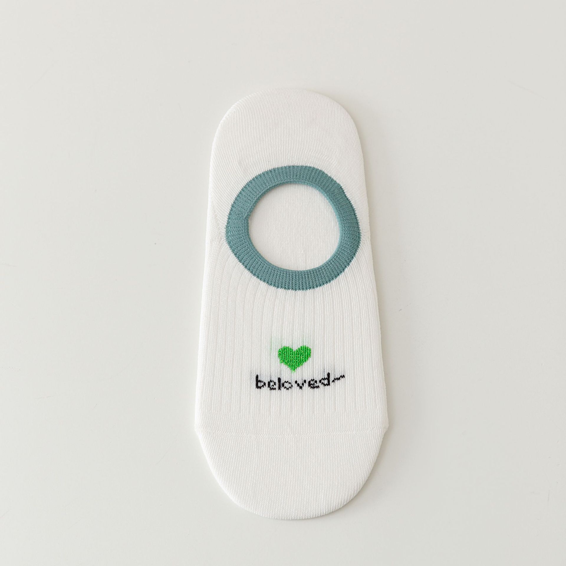 Șosete seamless no-show cu model inimă