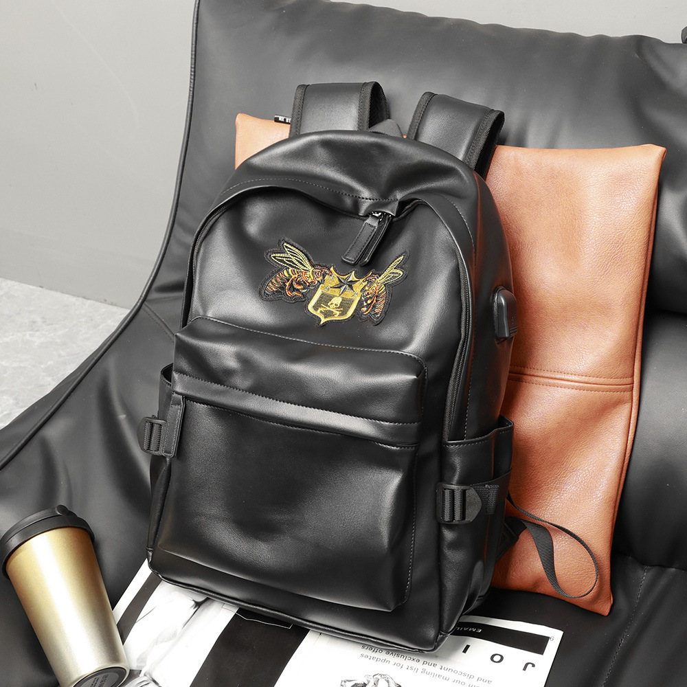 자수 대용량 노트북 백팩