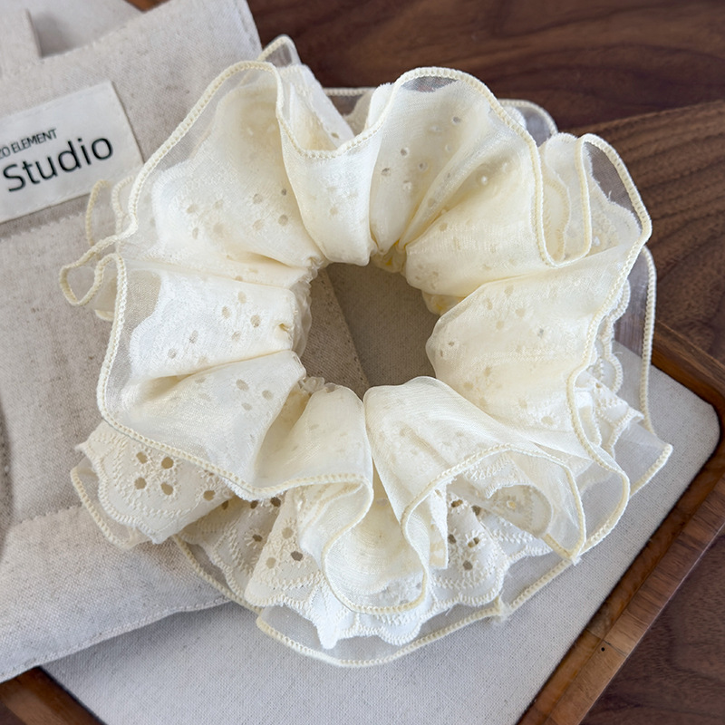 Διπλής Διαβάθμισης Δαντέλα Scrunchies