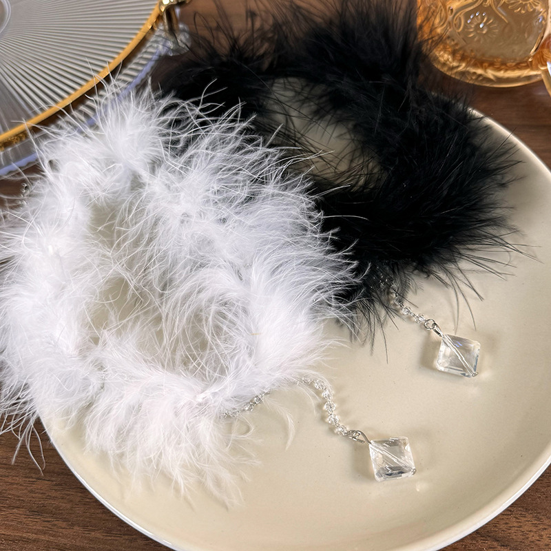 Ras de Cou en Plumes avec Cristal