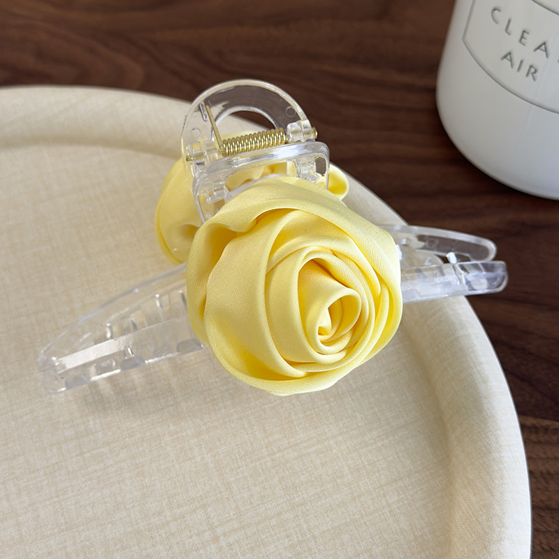 Pinza para el Cabello de Rosa Amarilla 3D