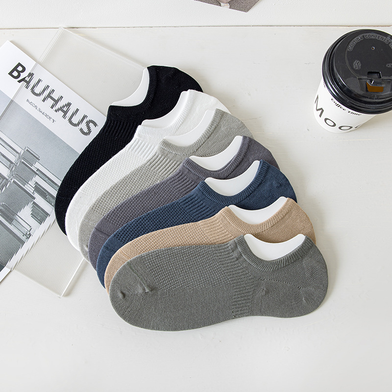 ถุงเท้าผู้ชายไม่มีรอยต่อ Mesh แบบไม่โชว์