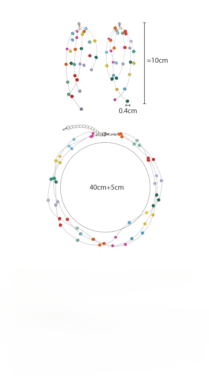도파민 목걸이와 귀걸이 세트