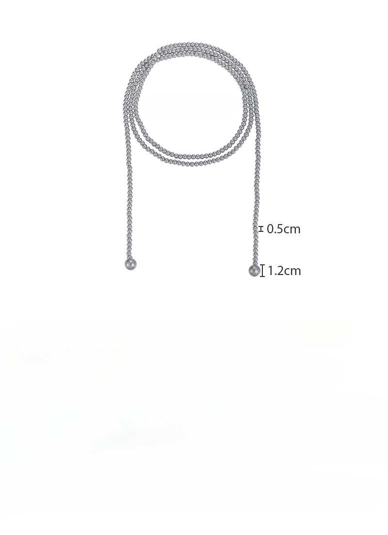 สร้อยคอไข่มุกหลายชั้นยาว