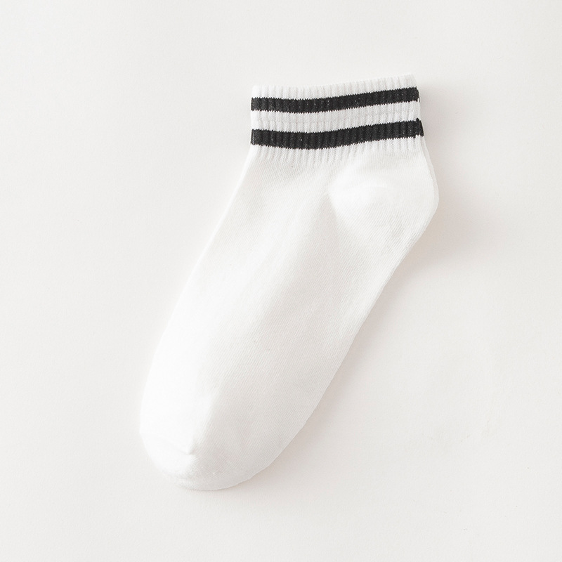 여성용 투 스트라이프 발목 양말