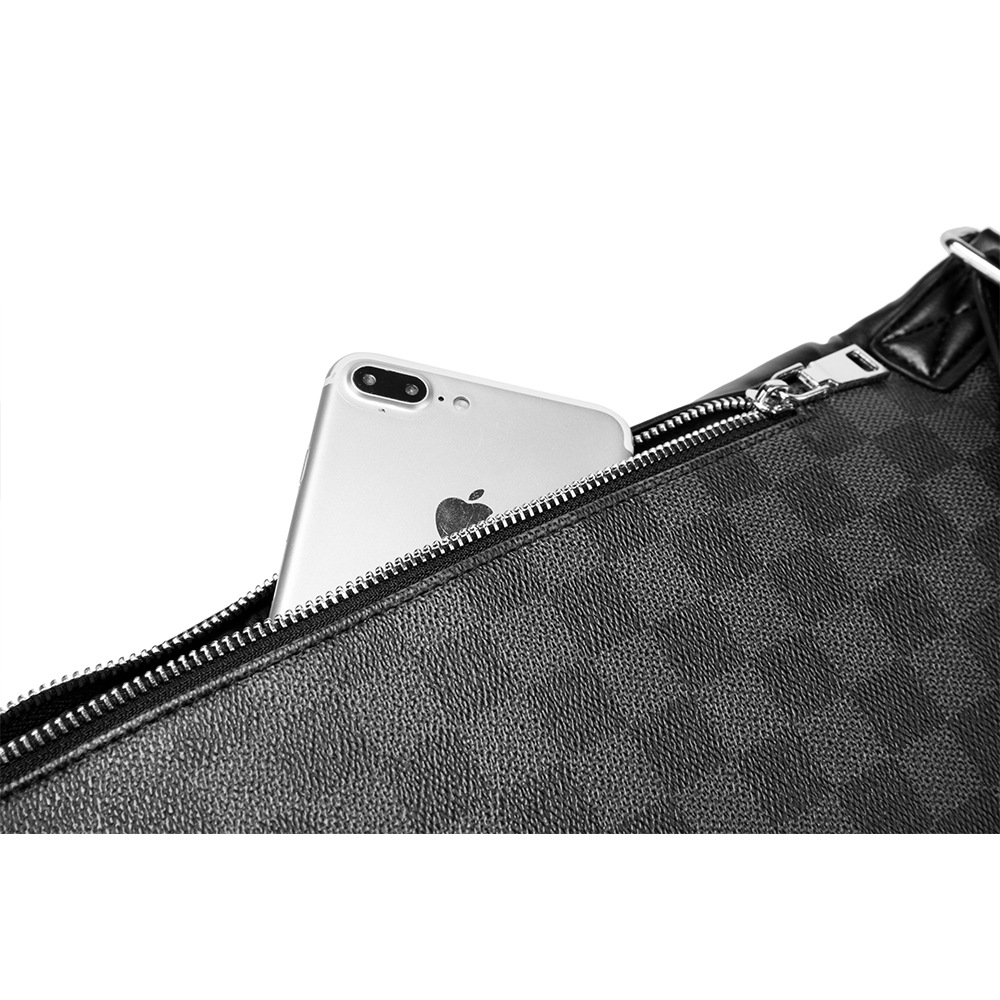 Men's Plaid Crossbody Waist Bag