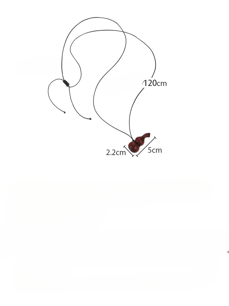 Κόλλια από Δερμάτινο Σχοινί με Ξύλινο Κολοκύθι