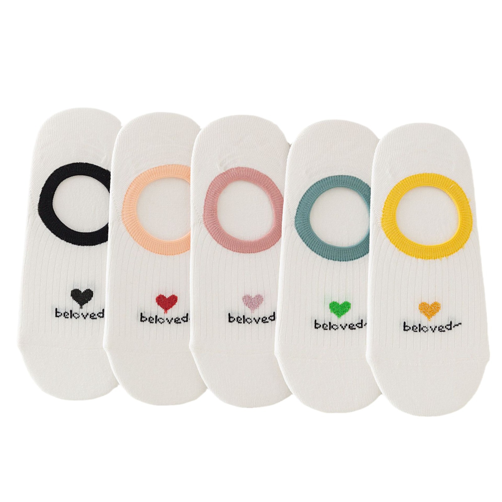 Nahtlose Unsichtbare Socken mit Herzen