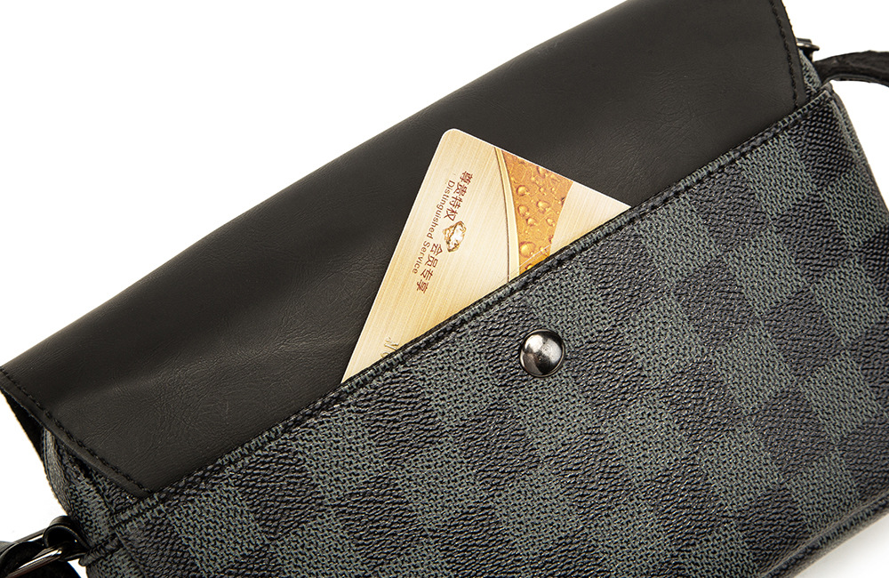 Men's Plaid Crossbody Bag