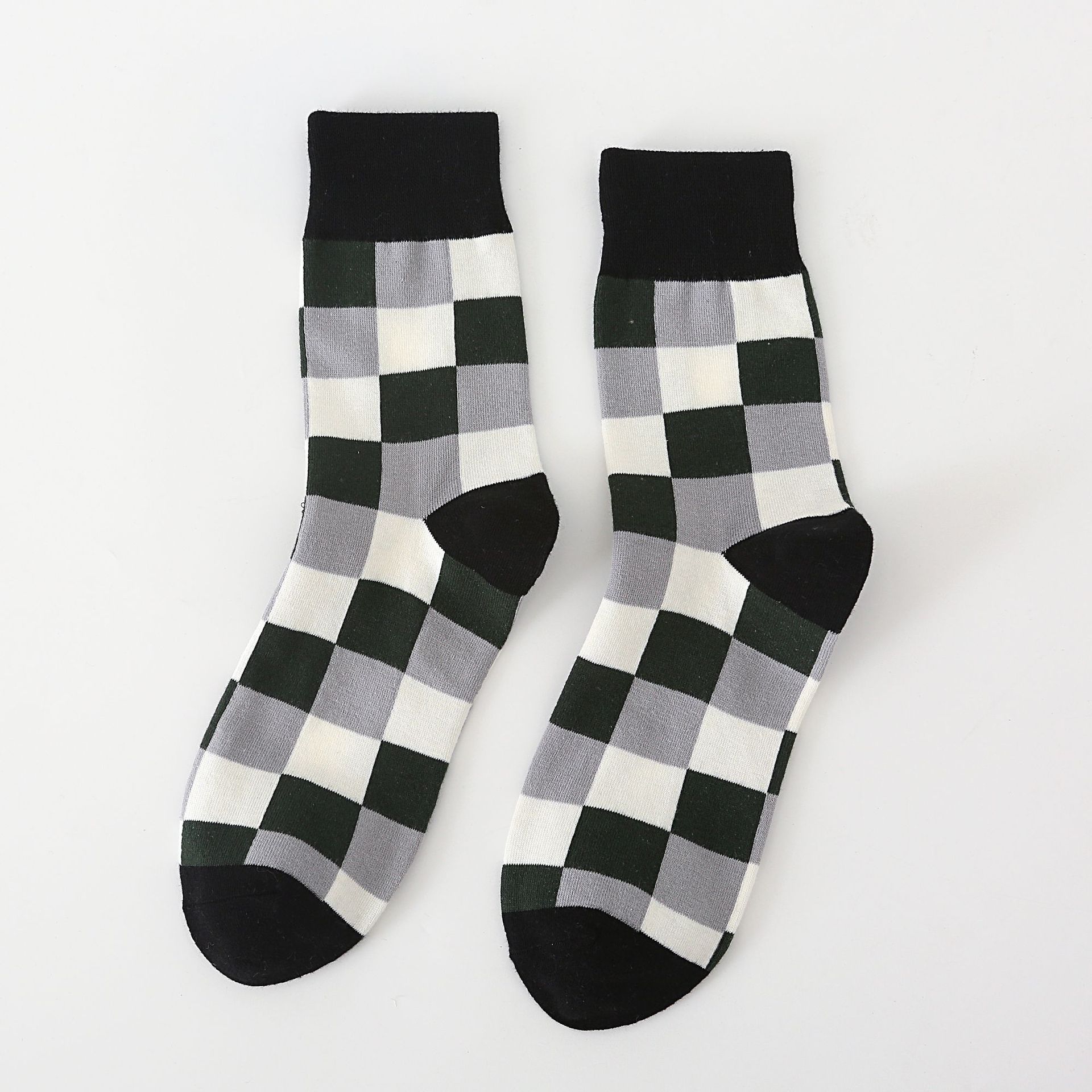 Pánské Casual Podkolenky s Kostkovaným Vzorem