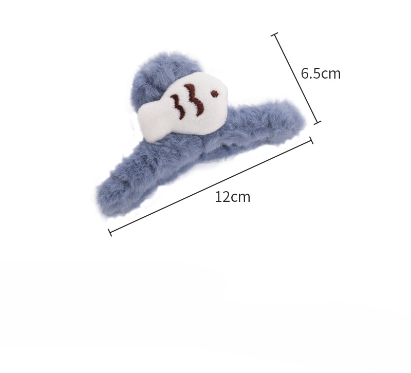 Blauer Goldfisch Plüsch Haarklemme