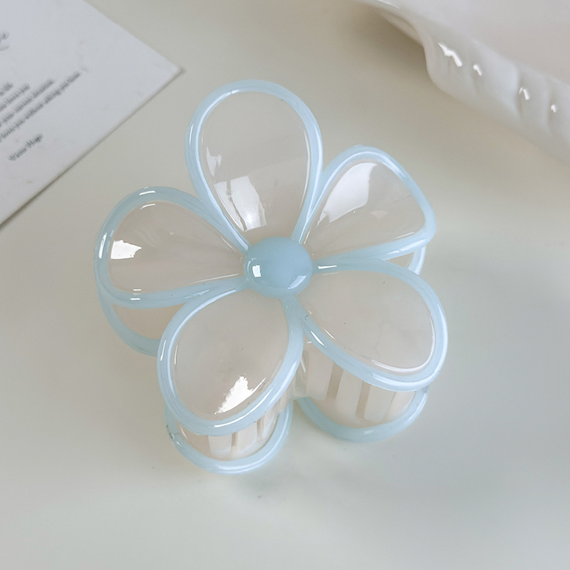 Blommig Akryl Hårklämma